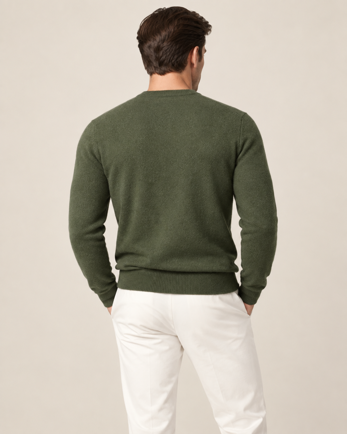 Luxe 100% Cashmere Crew Neck Sweater