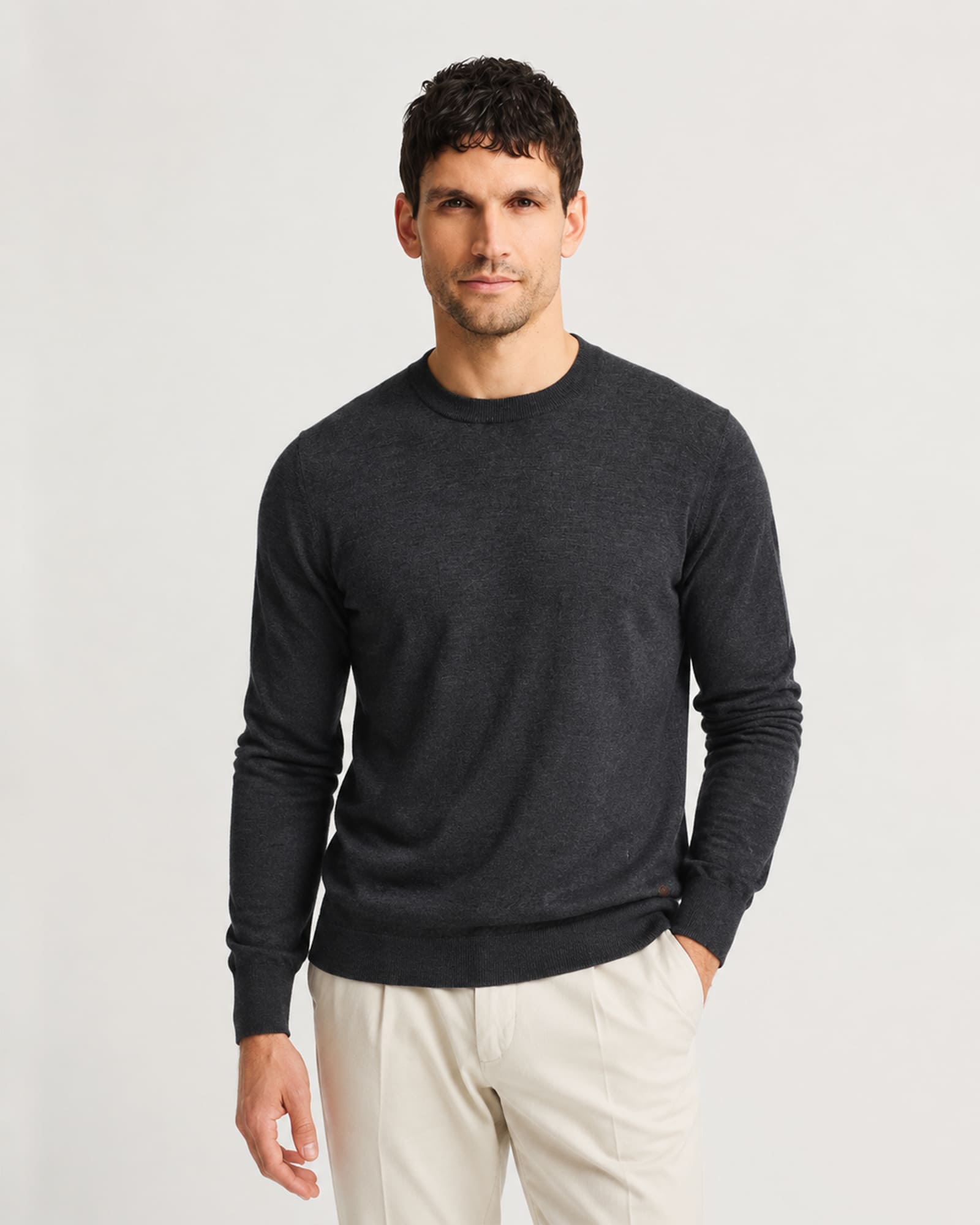Lightweight 100% Cashmere Crewneck Sweater