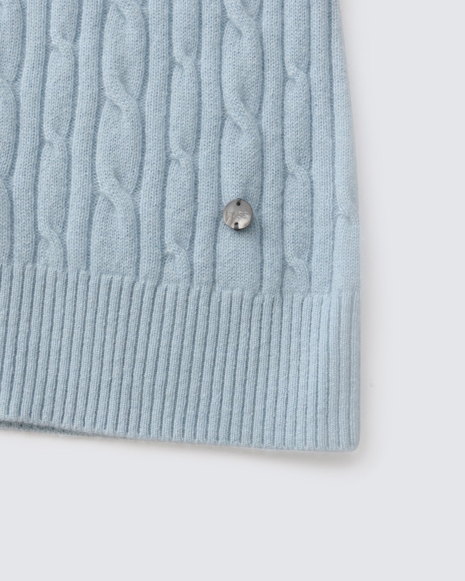 Women's 100% Pure Cashmere Cable Knit V-Neck Sweater