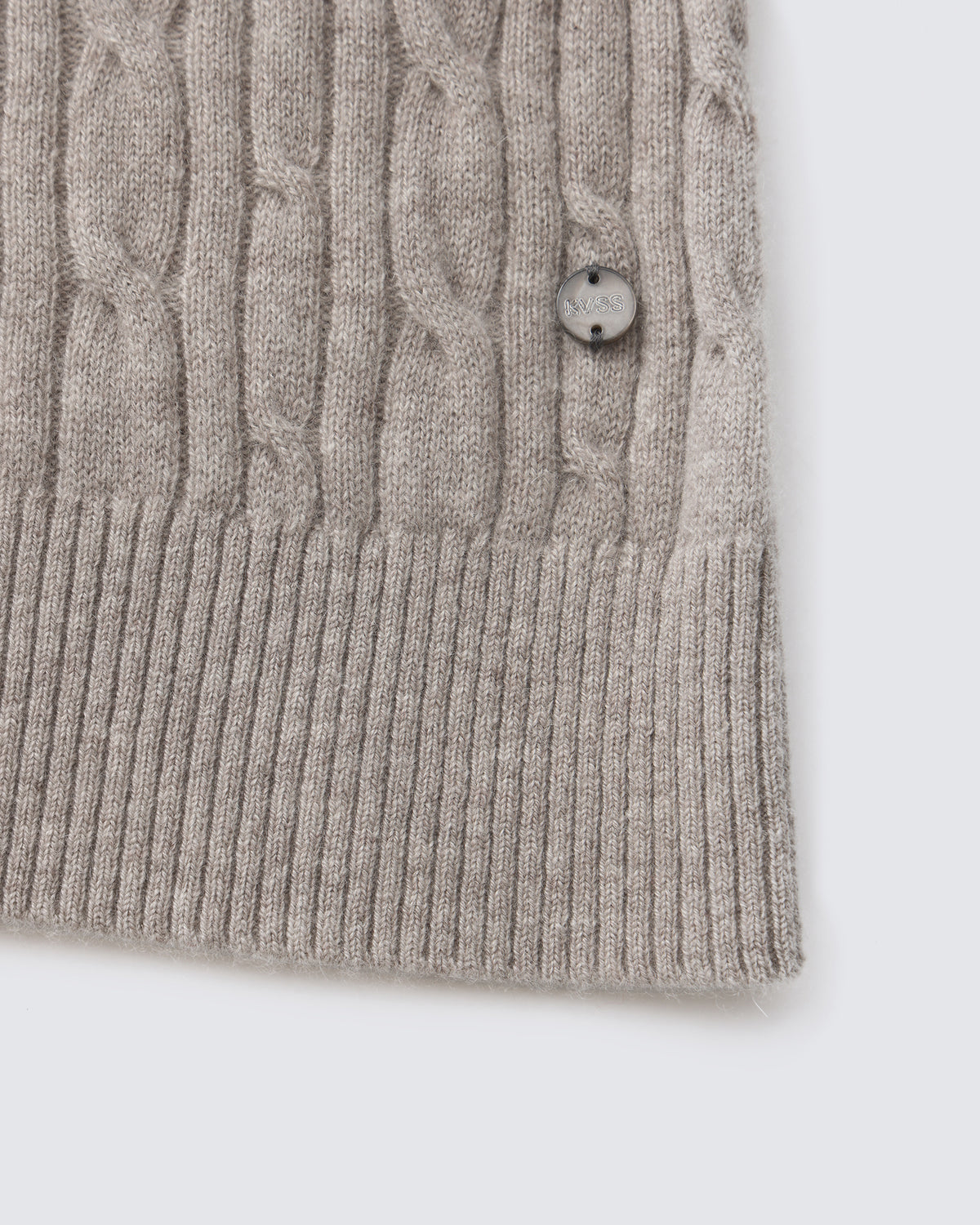 Women's 100% Pure Cashmere Cable Knit V-Neck Sweater