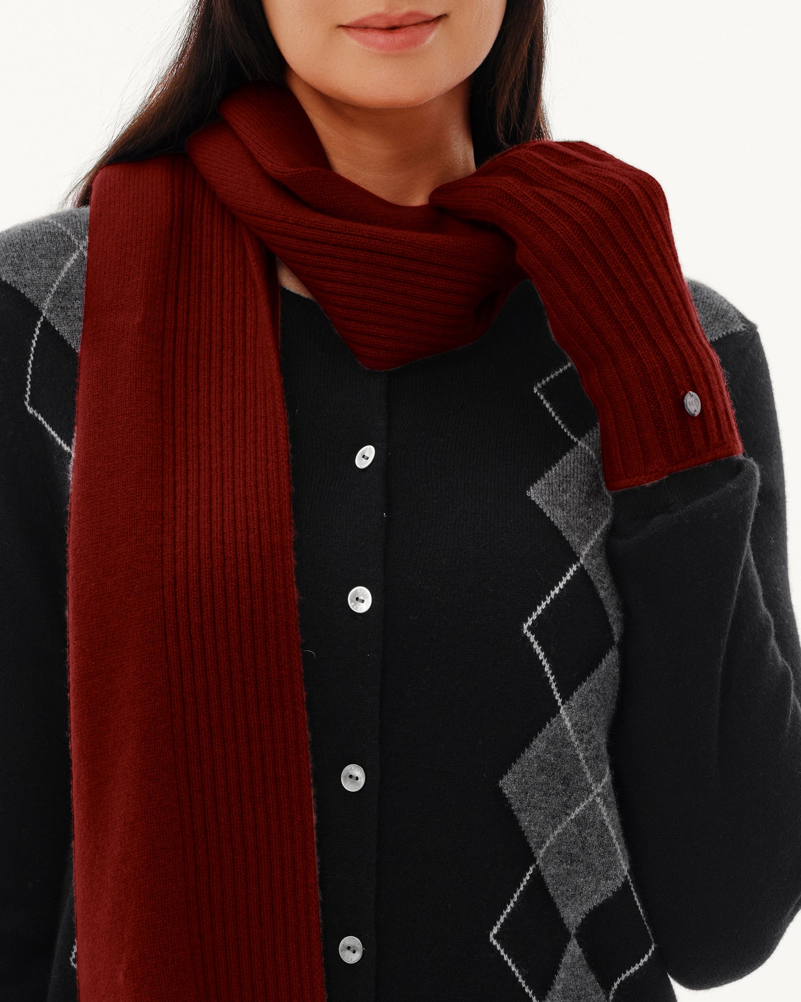 Women's 100% Pure Cashmere Ribbed Gloves