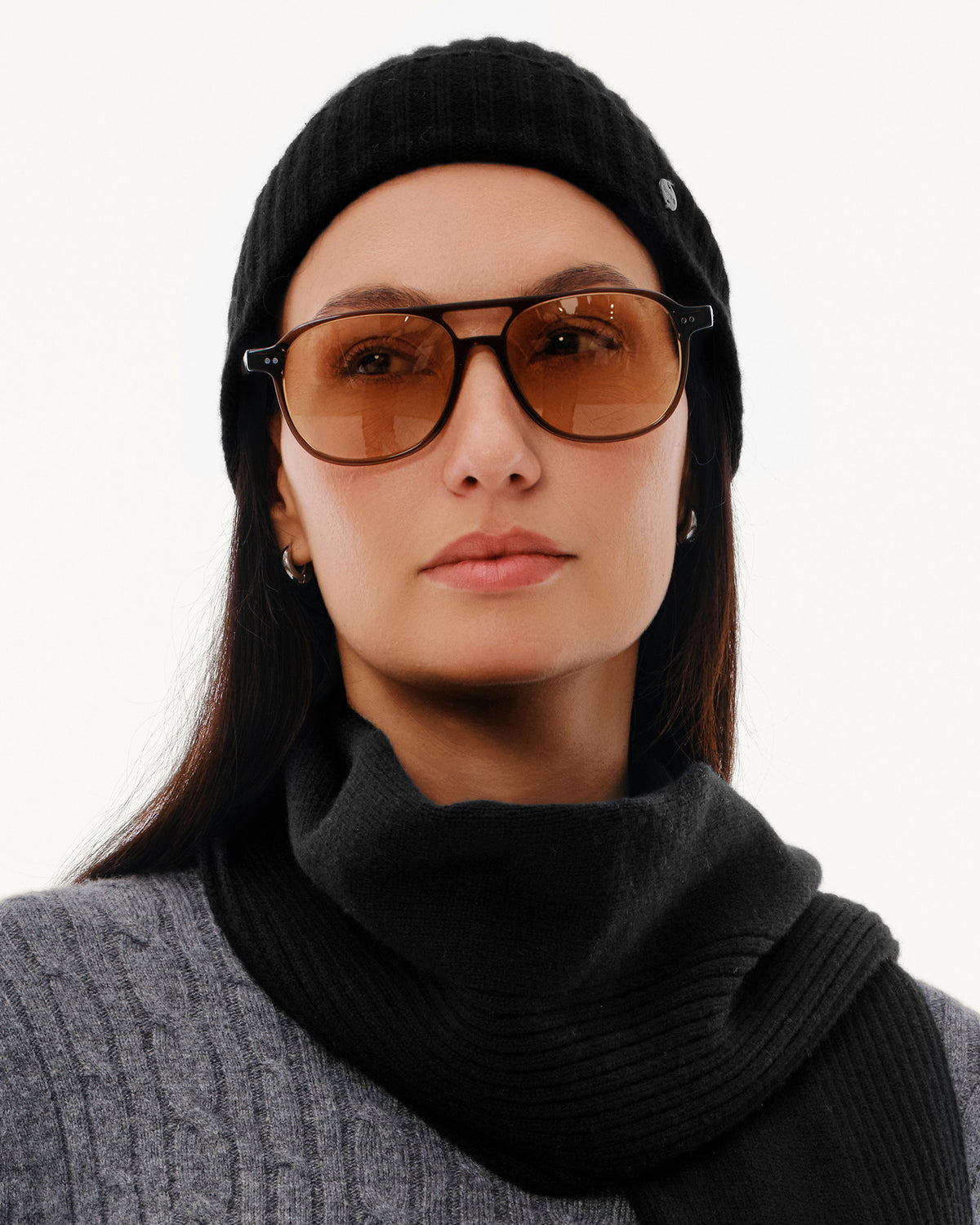 Women's 100% Pure Cashmere Ribbed Cuff Beanie