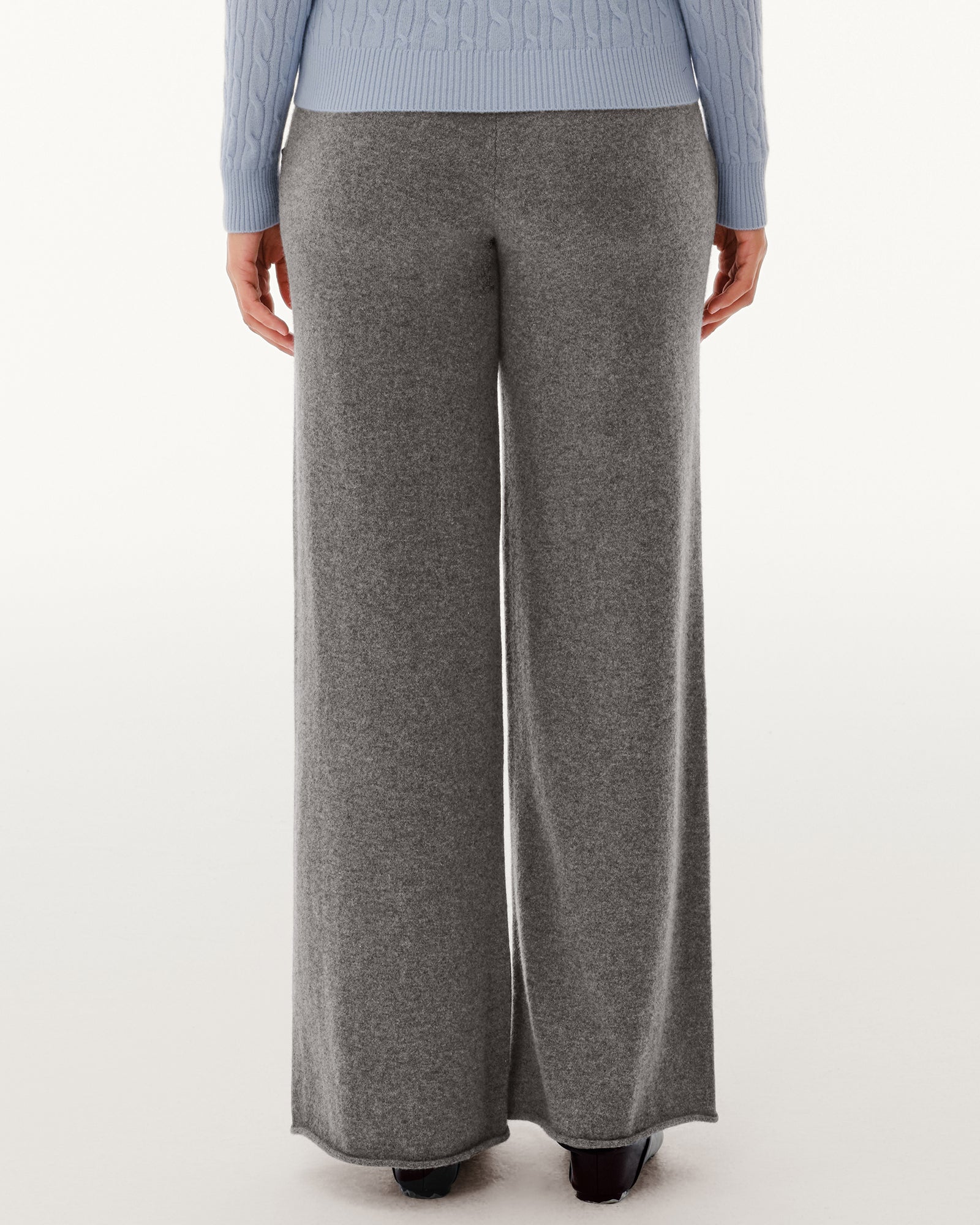 Women's 100% Pure Cashmere Wide-Leg Pants