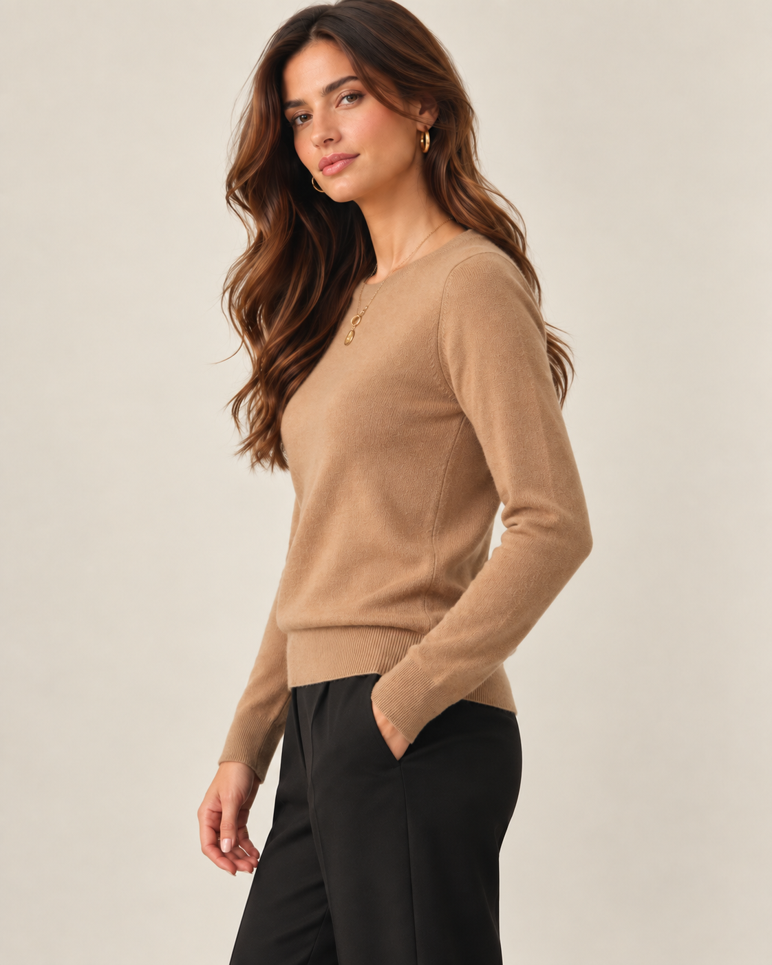Classic 100% Cashmere Crewneck Sweater