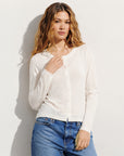 Lightweight Cashmere Silk Crew Cardigan