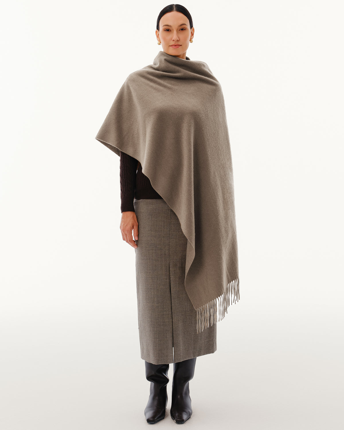 100% Pure Cashmere Brushed Shawl