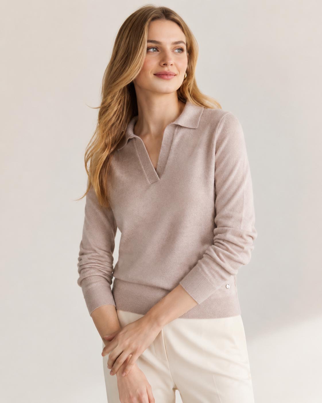 Ultra Soft Cashmere Polo Neck Sweater