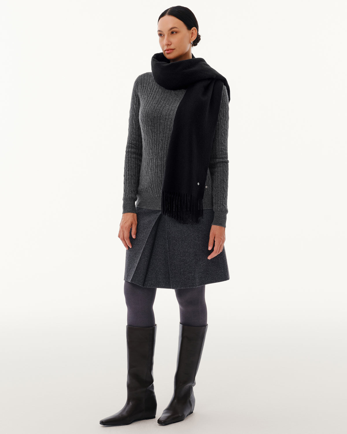 100% Pure Cashmere Brushed Shawl