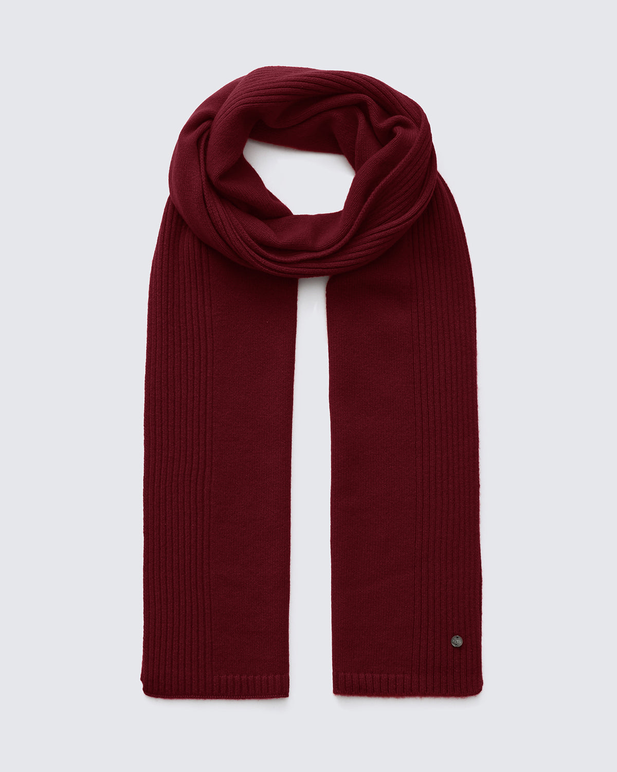 Women's 100% Pure Cashmere Ribbed Scarf