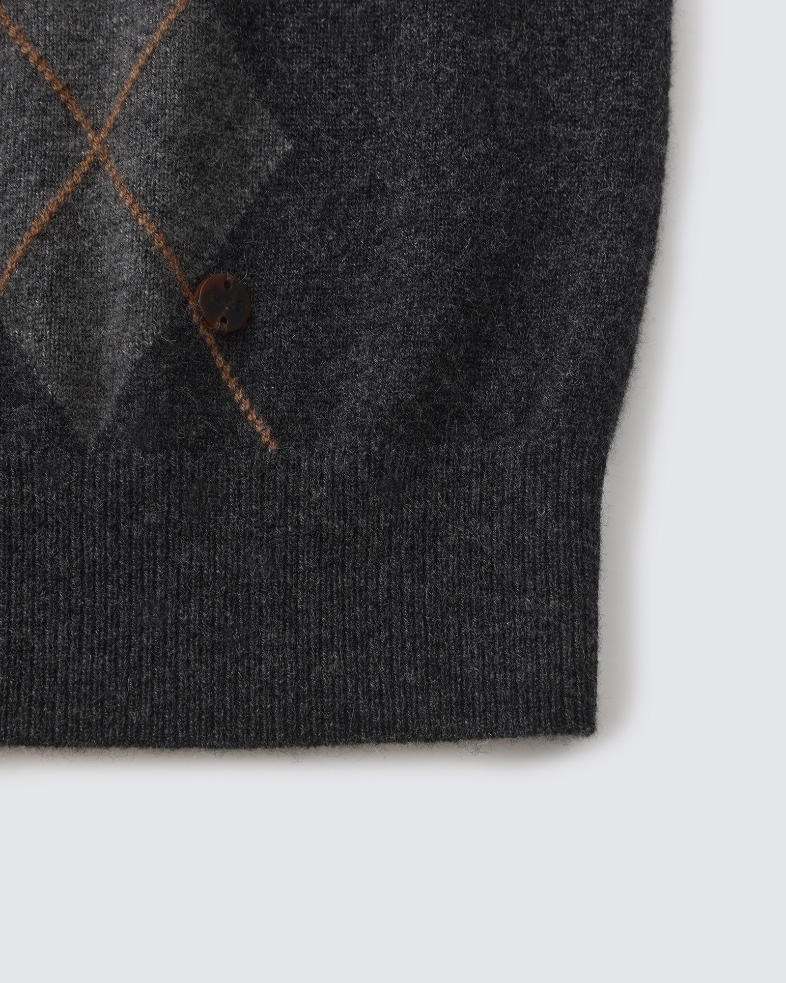 Men's 100% Pure Cashmere Argyle V-Neck Cardigan