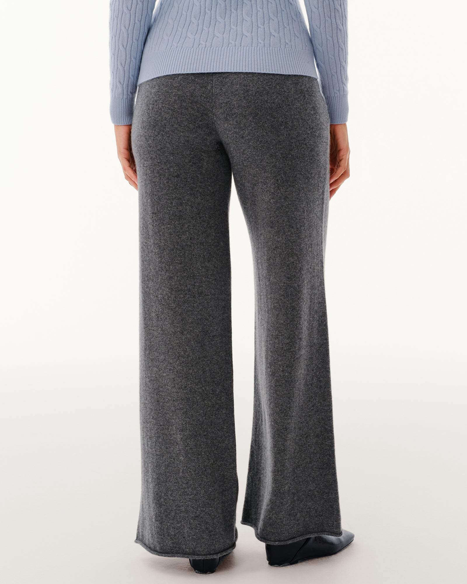 Women's 100% Pure Cashmere Wide-Leg Pants