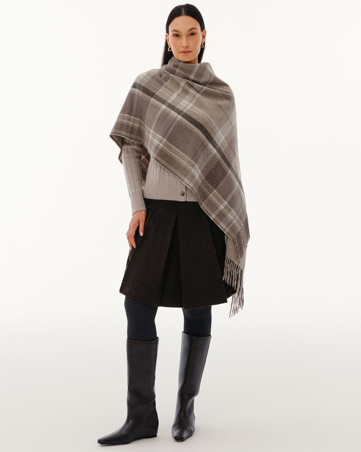 100% Pure Cashmere Brushed Shawl