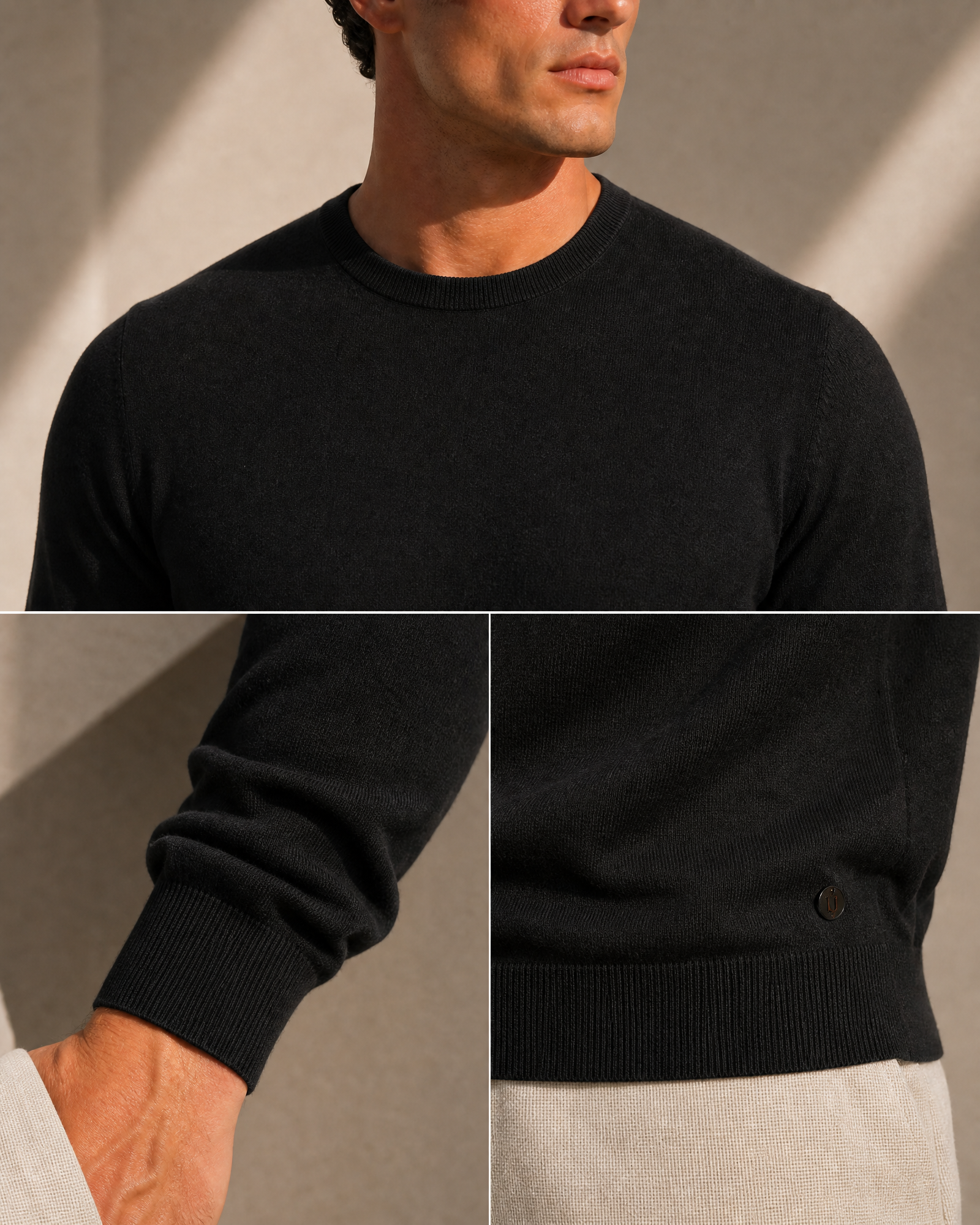 100% Cashmere Lightweight Crewneck Sweater