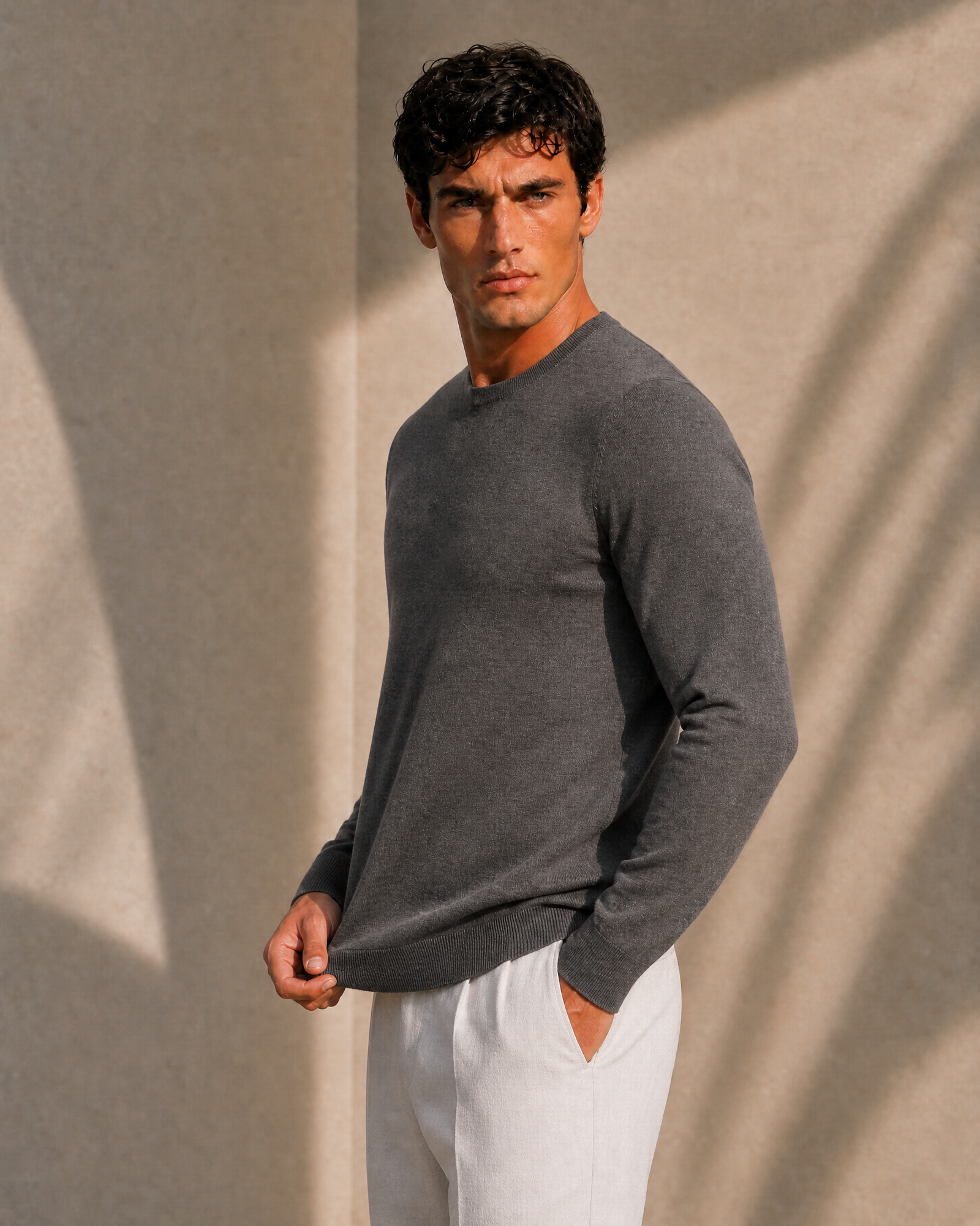 100% Cashmere Lightweight Crewneck Sweater