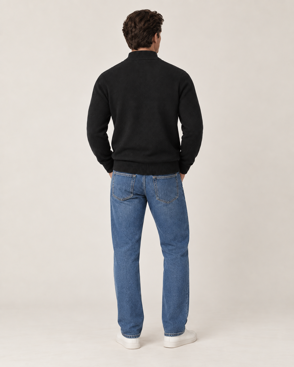 100% Cashmere Half Zip Sweater