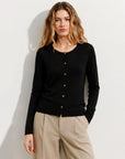 Lightweight Cashmere Silk Crew Cardigan