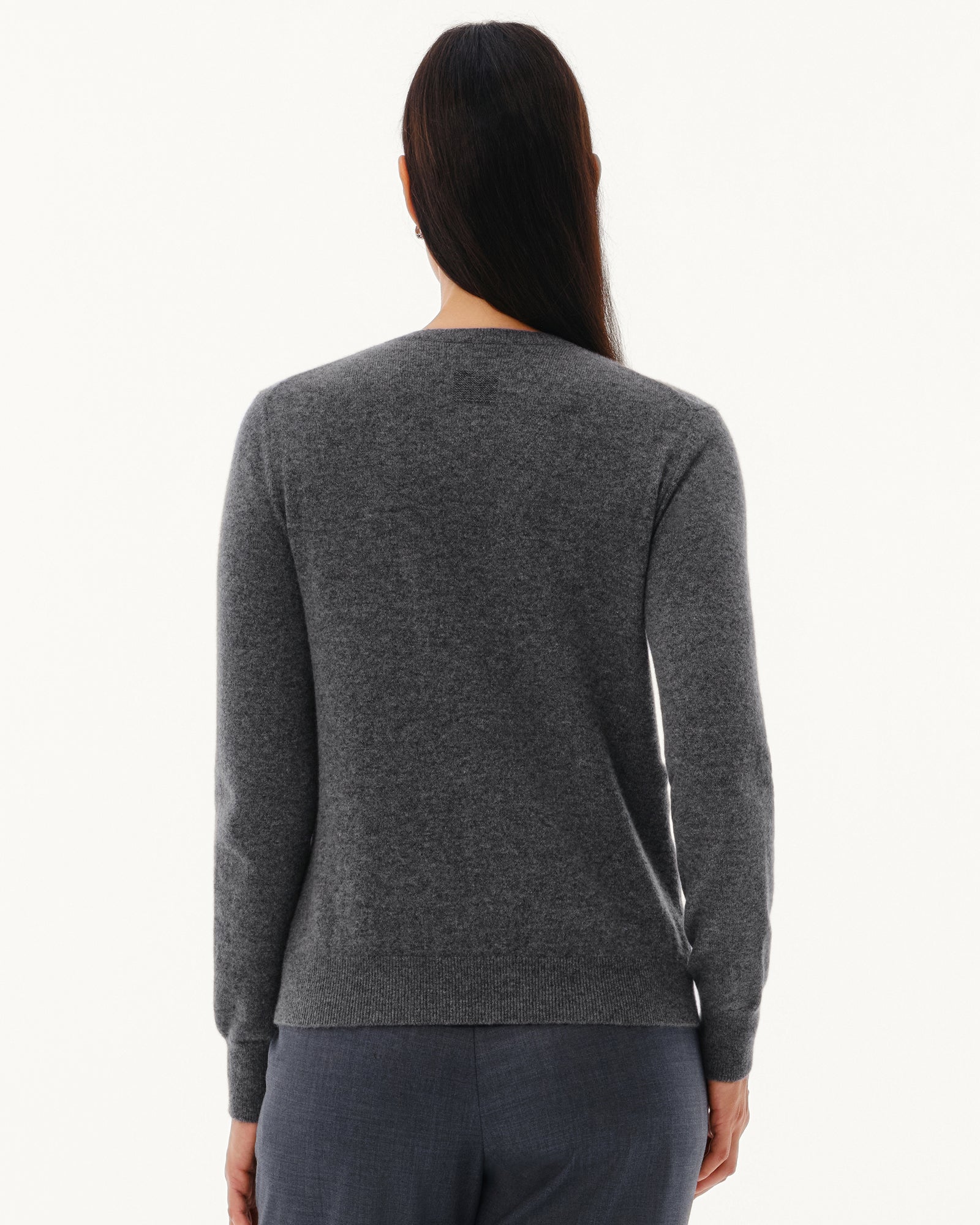 Women's 100% Pure Cashmere Argyle Crew Neck Cardigan
