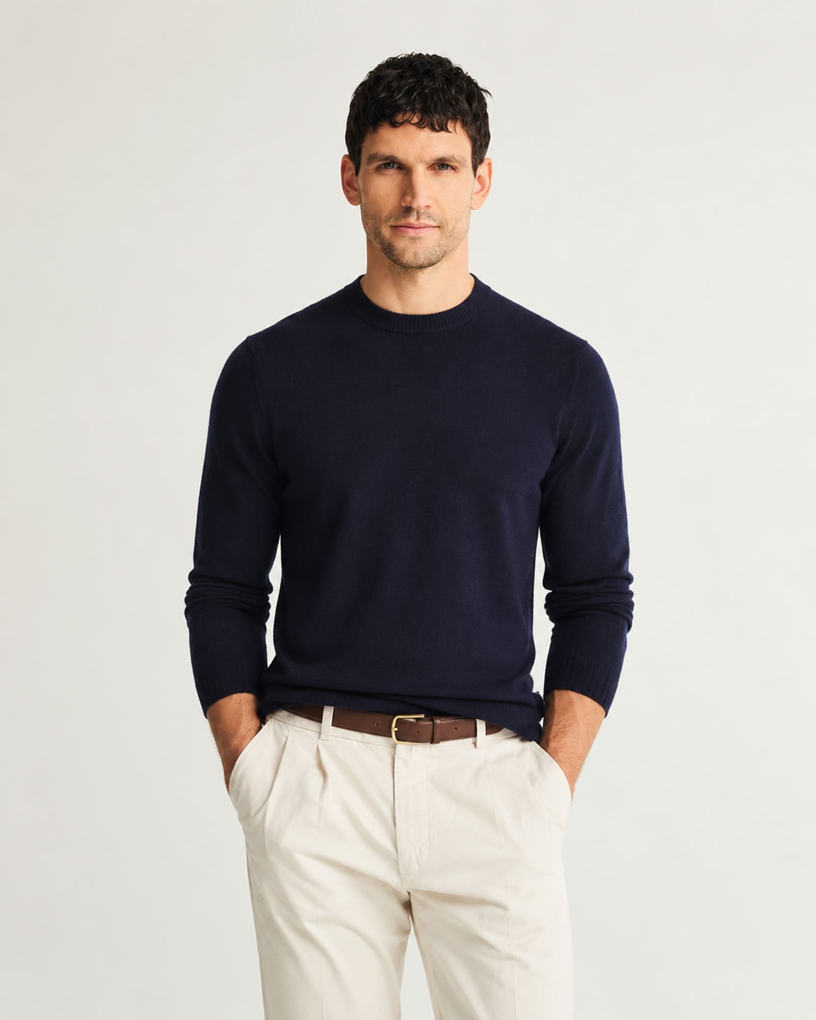 Lightweight 100% Cashmere Crewneck Sweater