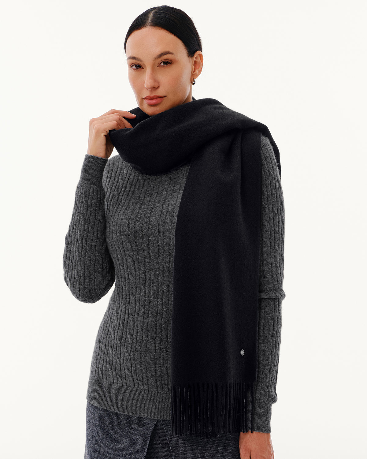 100% Pure Cashmere Brushed Shawl