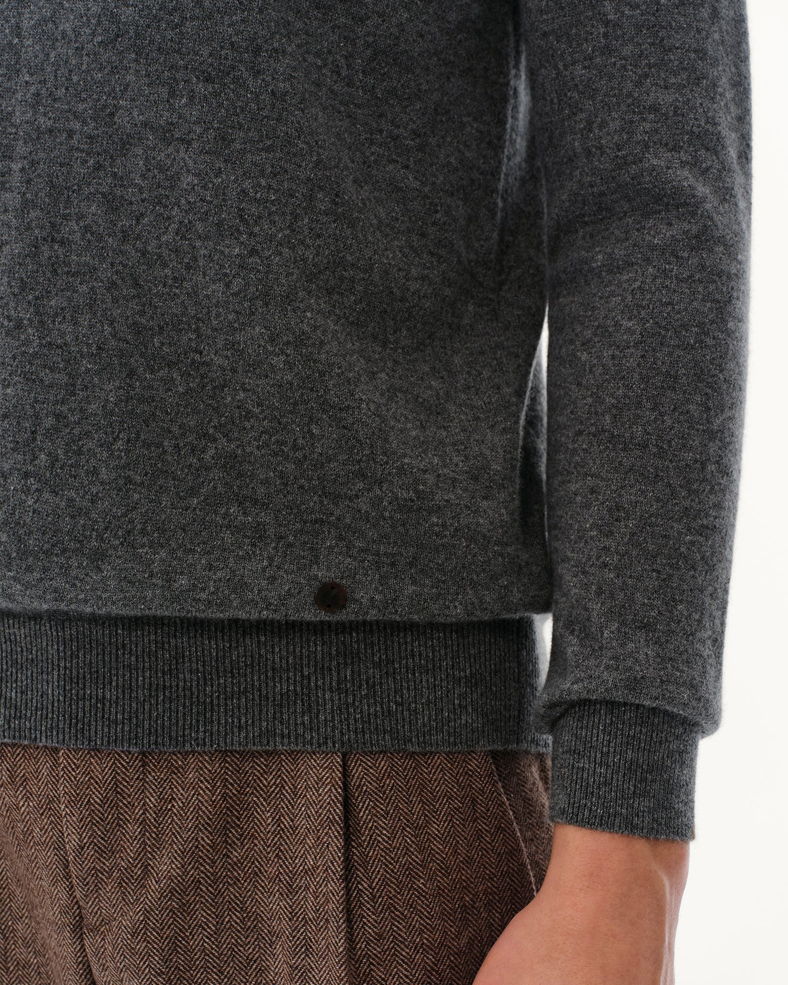 Men's 100% Pure Cashmere Fair Isle Crew Neck Sweater
