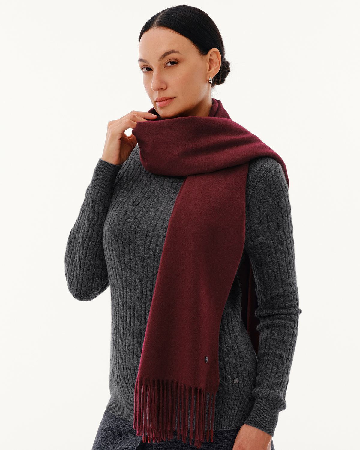 100% Pure Cashmere Brushed Shawl