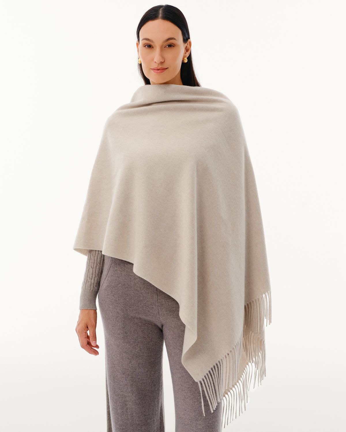 100% Pure Cashmere Brushed Shawl