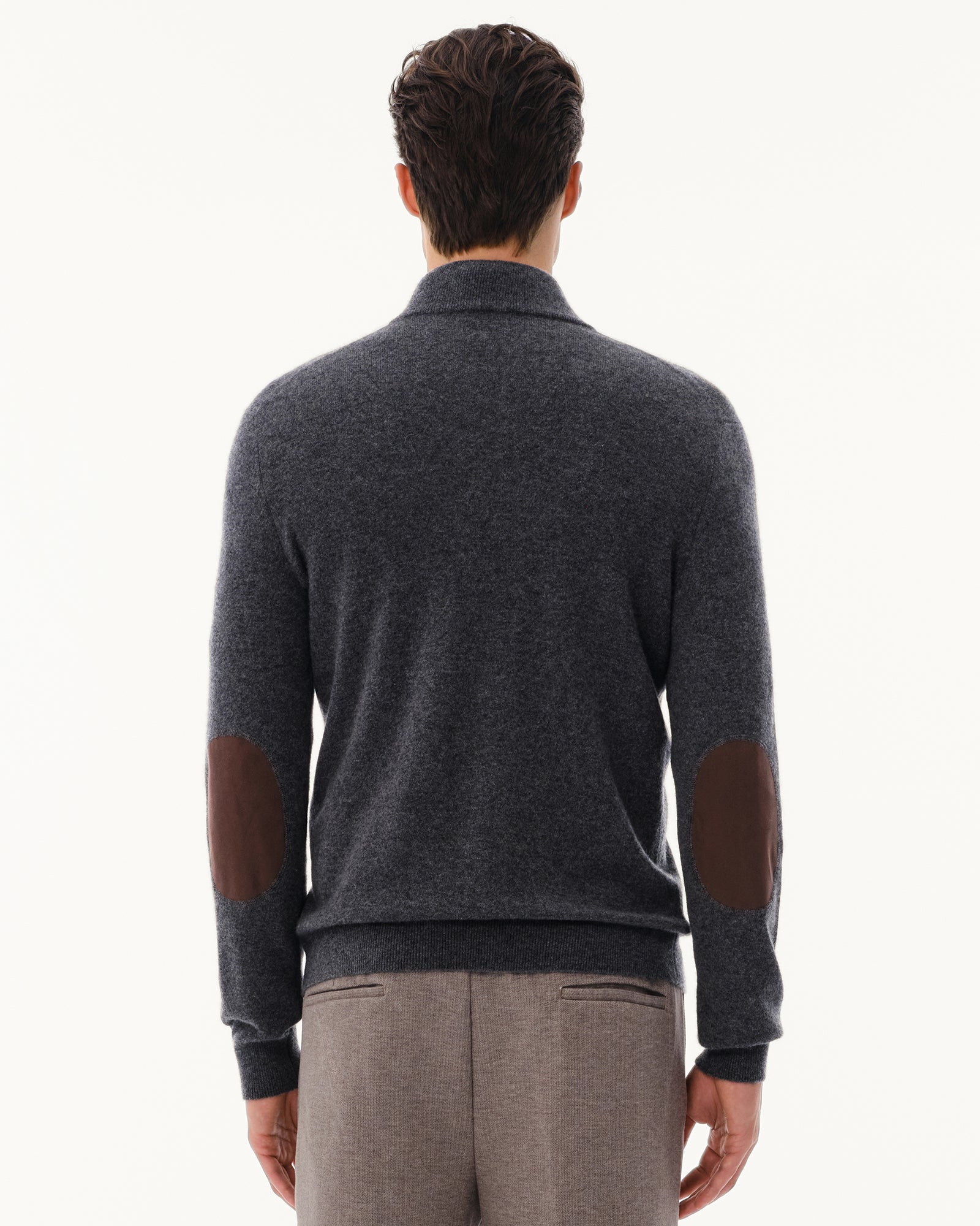 Men's 100% Pure Cashmere Quarter Zip Pullover