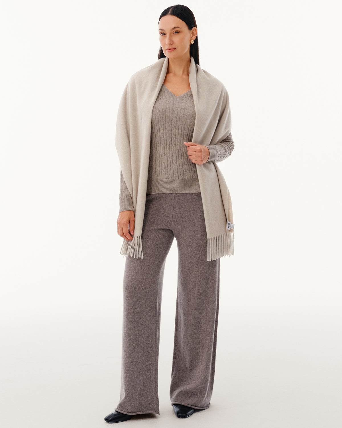 100% Pure Cashmere Brushed Shawl