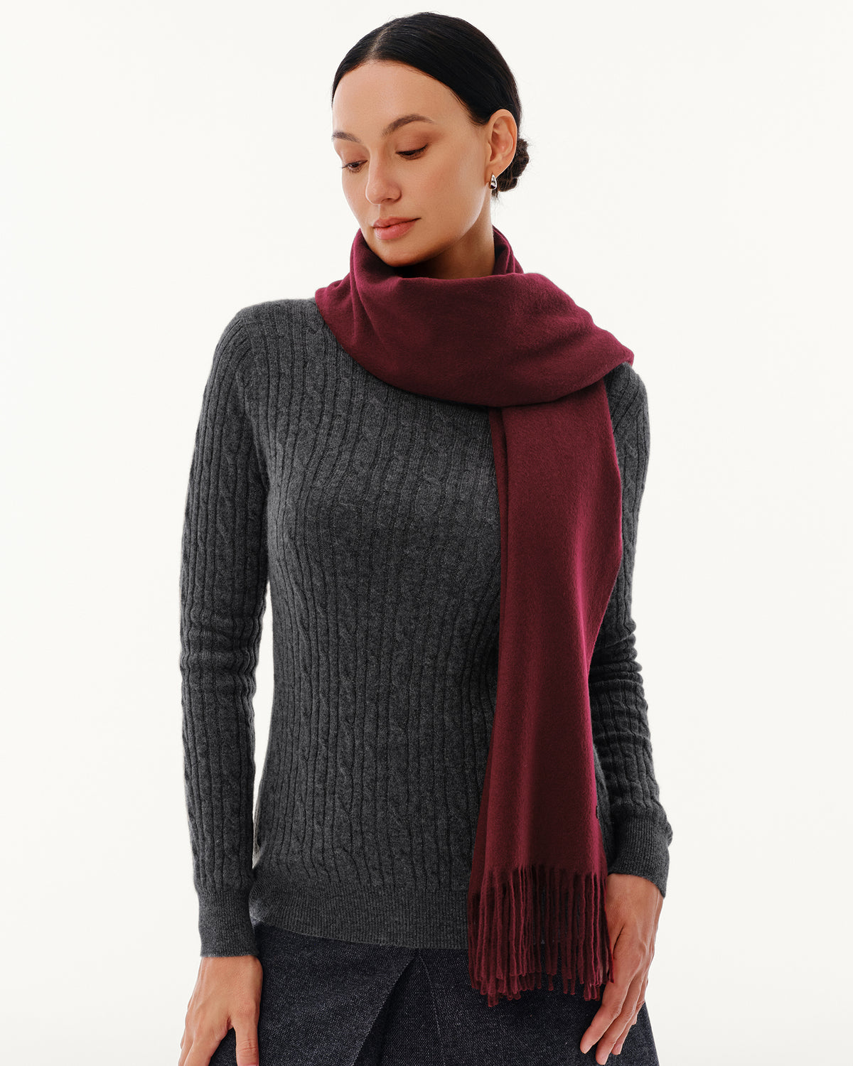 100% Pure Cashmere Brushed Shawl