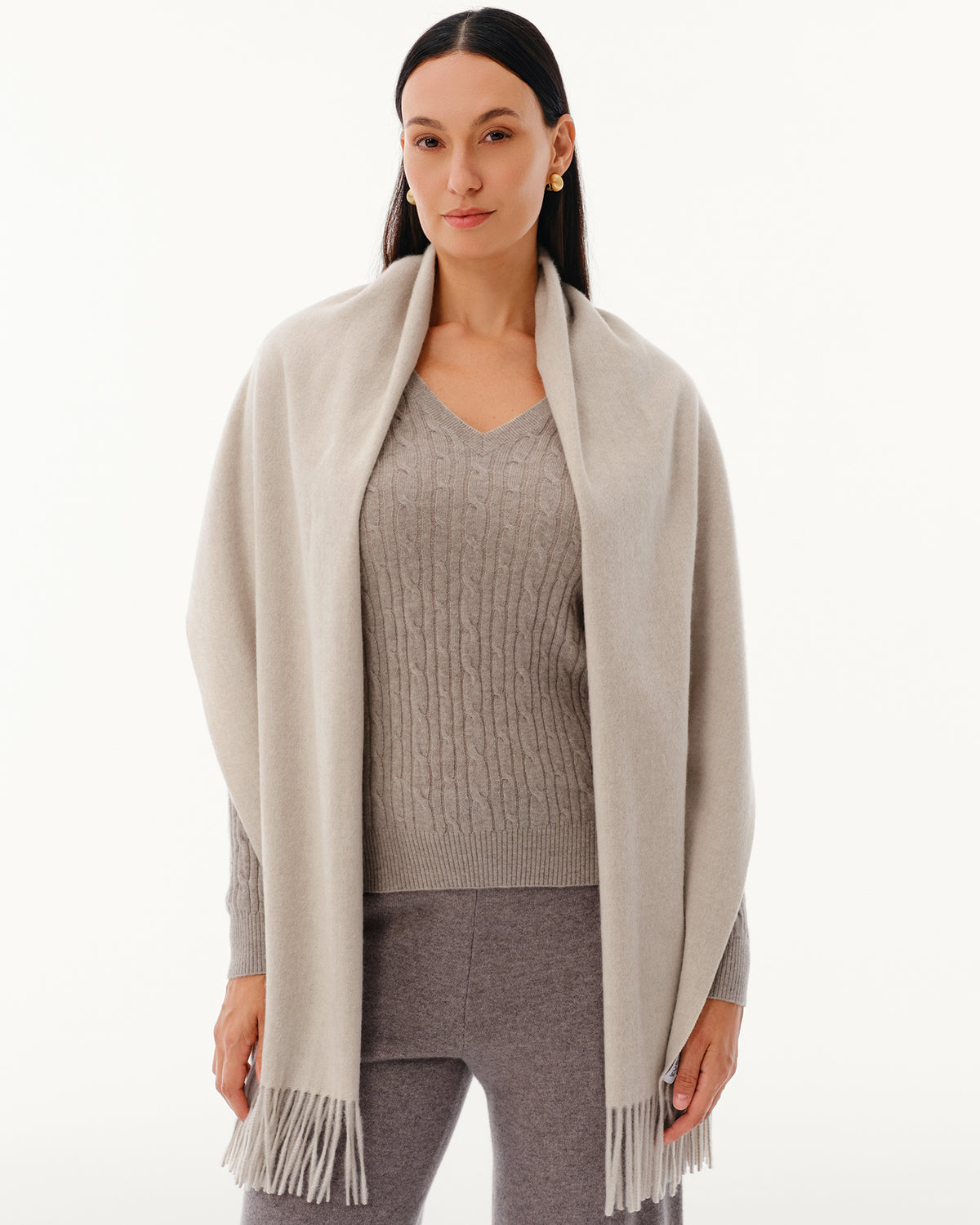 100% Pure Cashmere Brushed Shawl