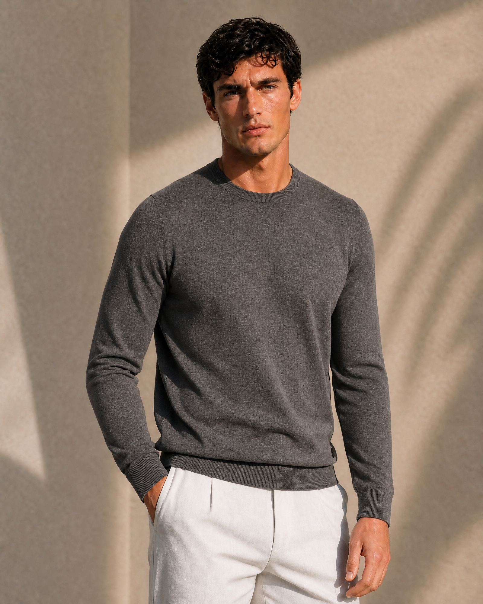 100% Cashmere Lightweight Crewneck Sweater