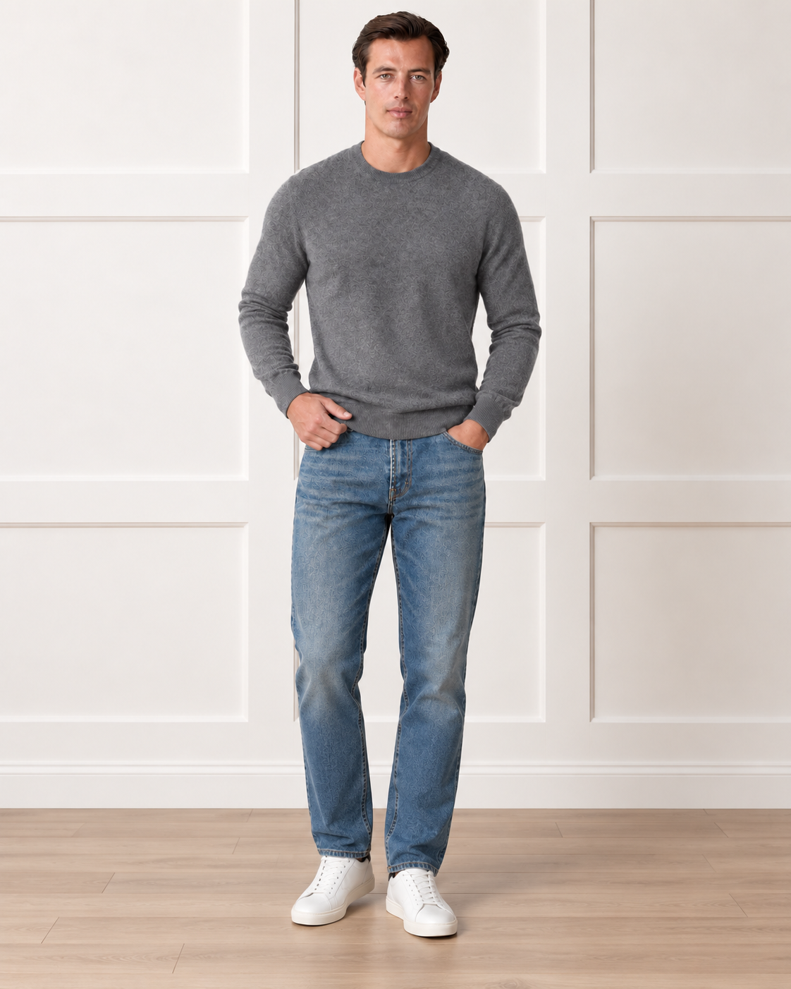 Luxe 100% Cashmere Crew Neck Sweater