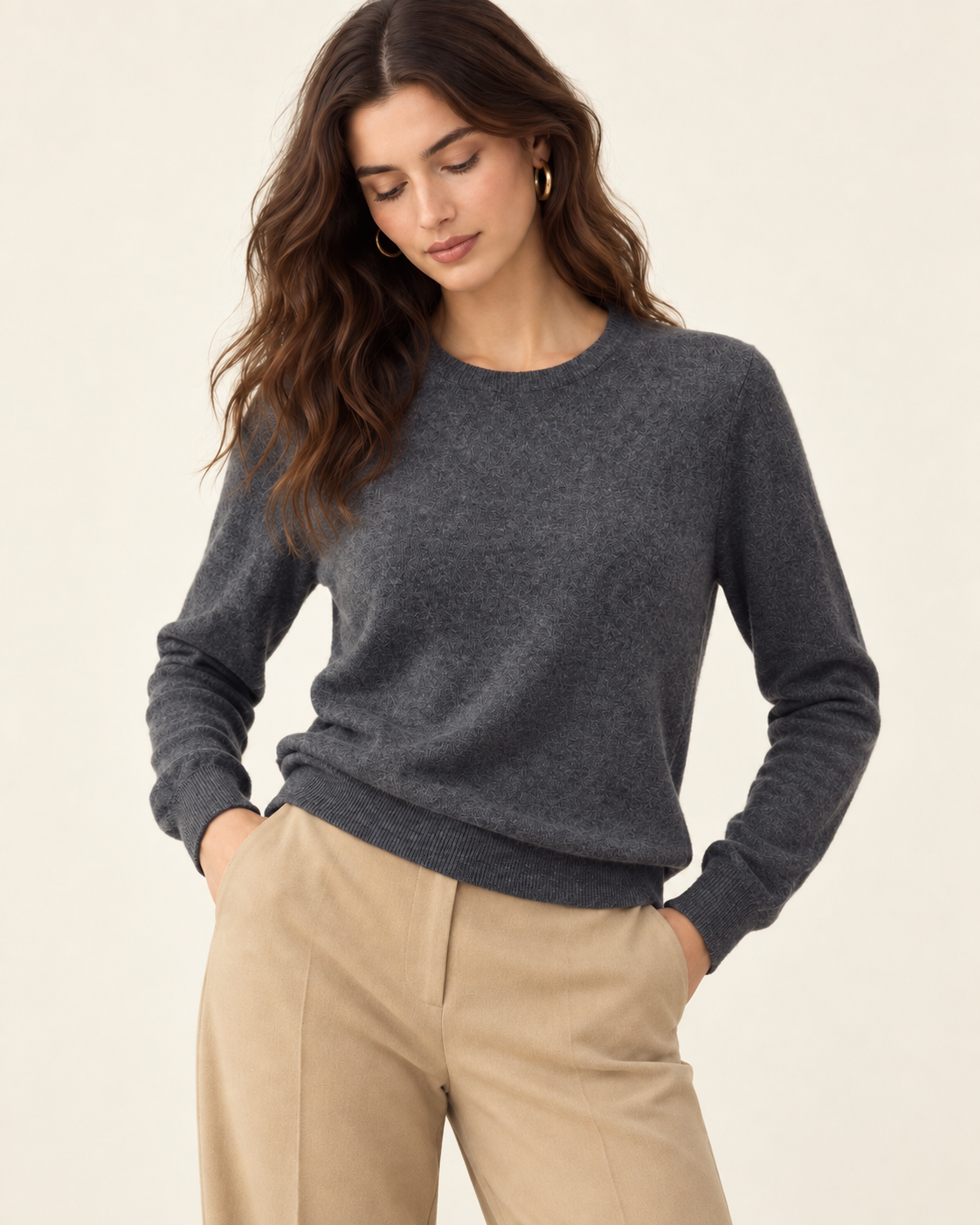 Ultra Soft 100% Cashmere Crewneck Sweater