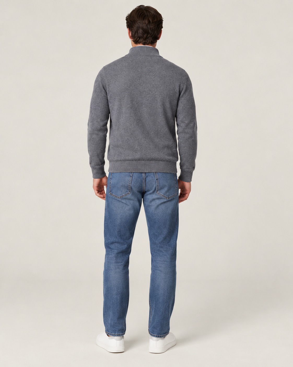 100% Cashmere Half Zip Sweater