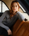 Soft Ribbed V-Neck Cashmere Sweater