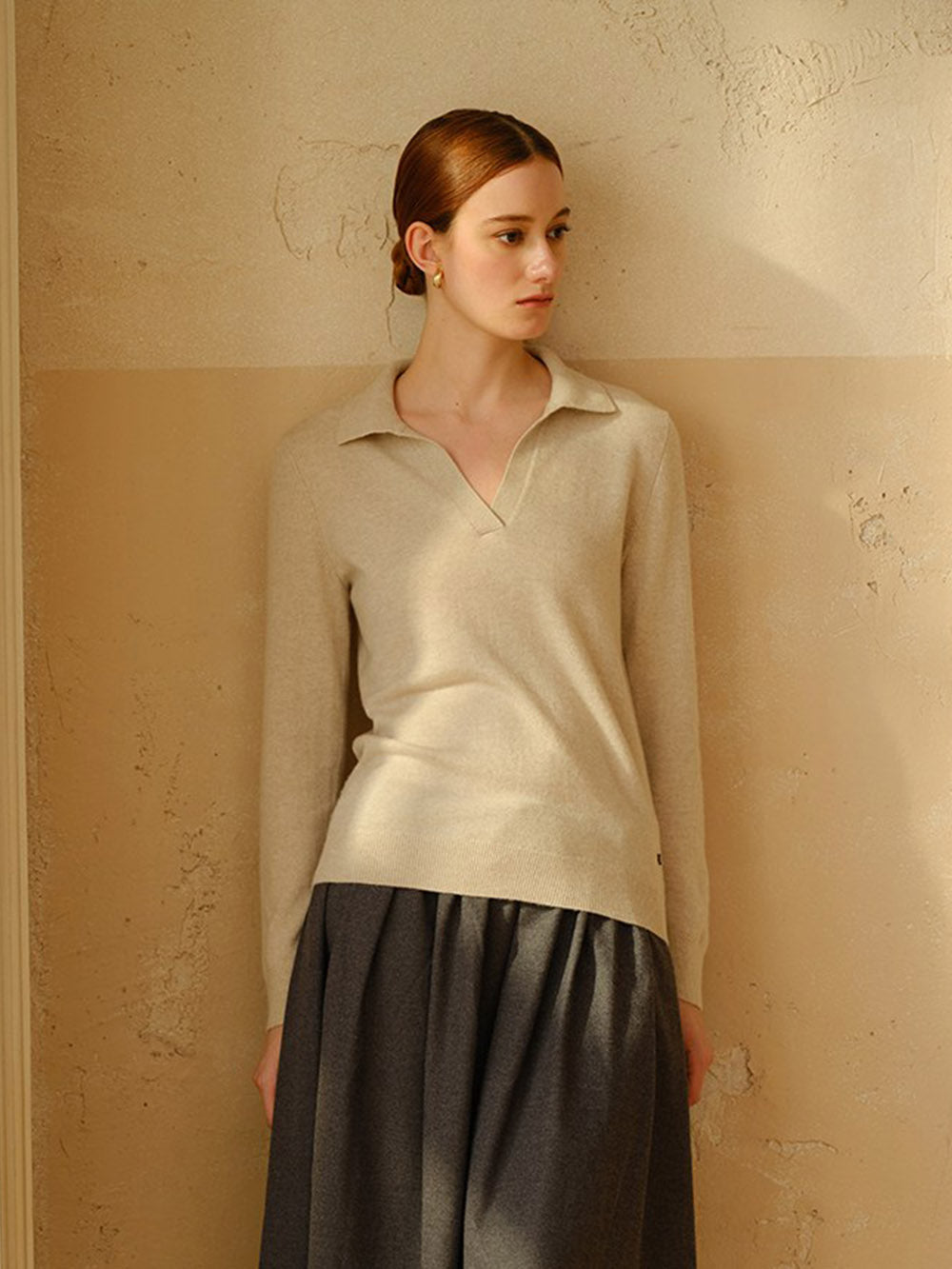 Ultra Soft Cashmere Polo Neck Sweater