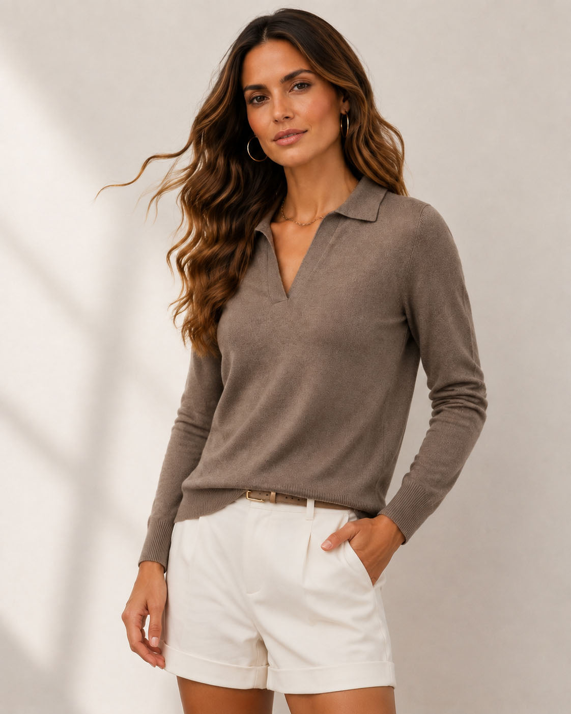 Ultra Soft Cashmere Polo Neck Sweater