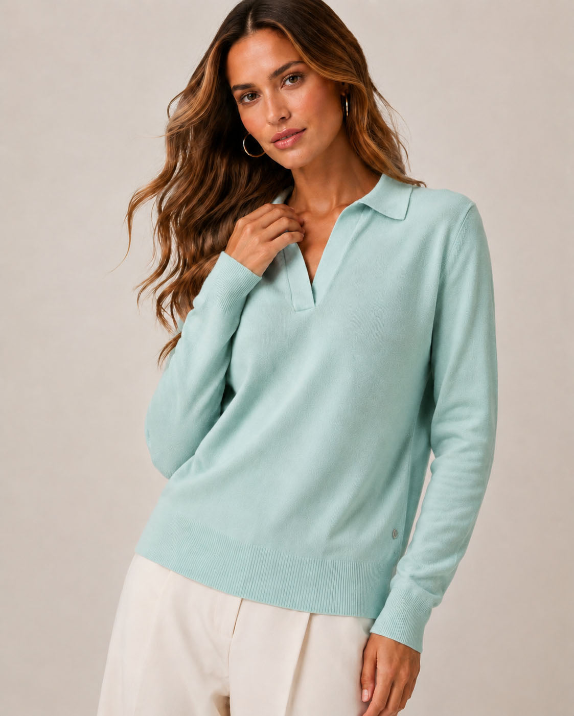 Ultra Soft Cashmere Polo Neck Sweater