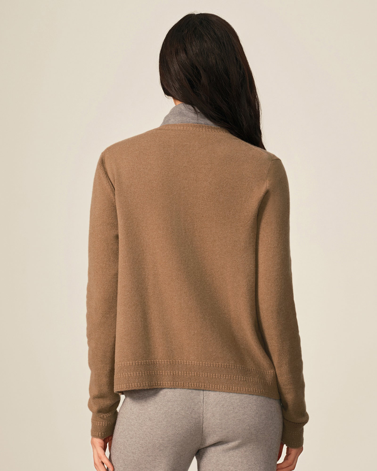 Khaki sweater cashmere