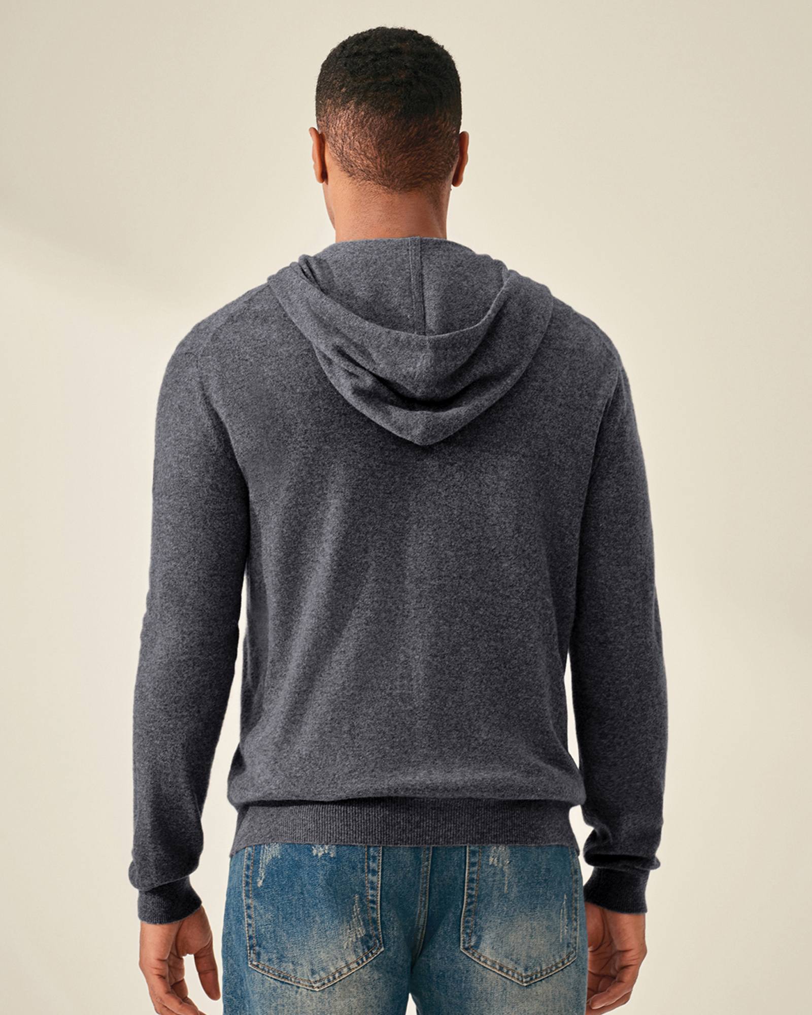 Men's 100% Pure Cashmere Zip Up Hoodie