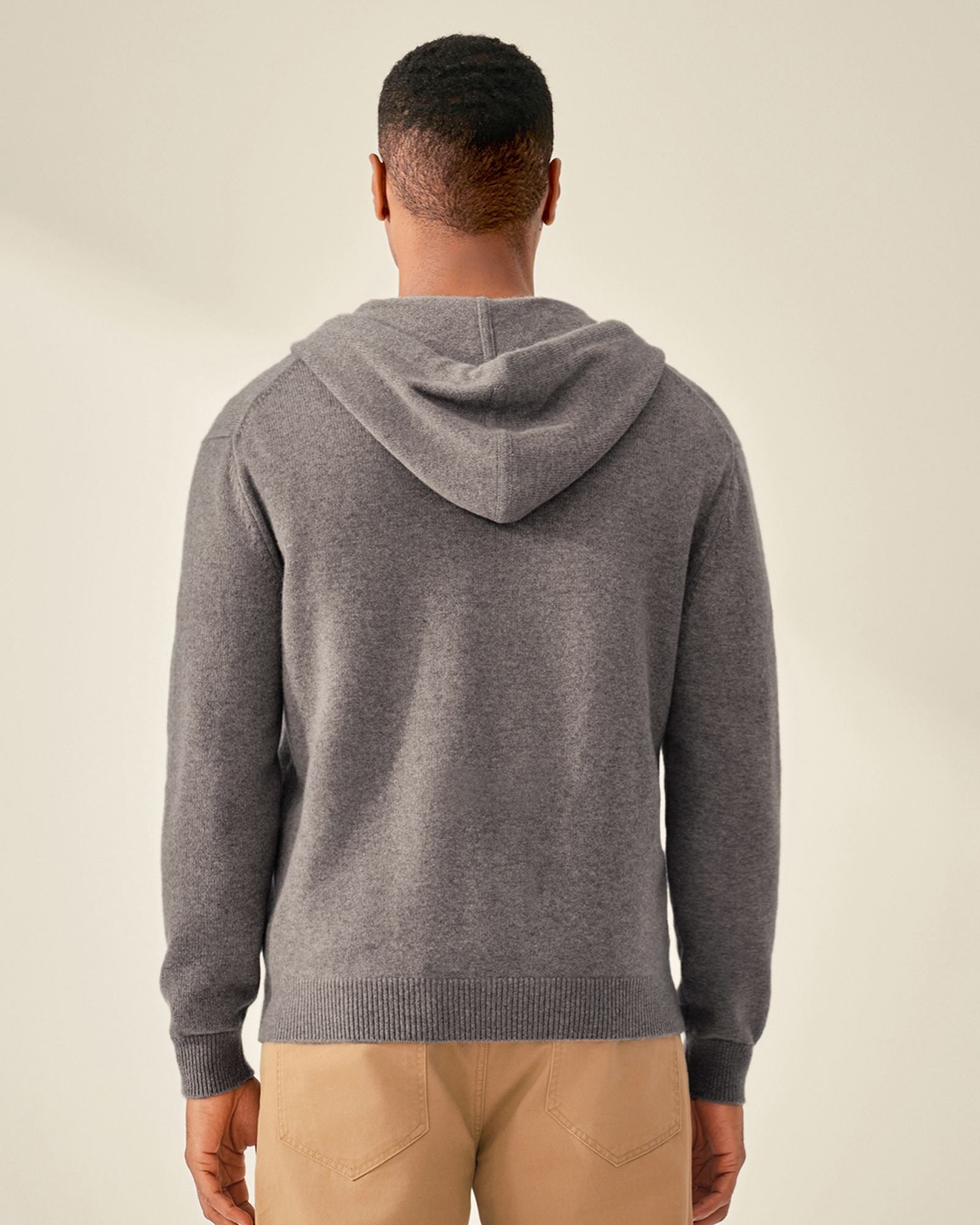 Men's 100% Pure Cashmere Zip Up Hoodie