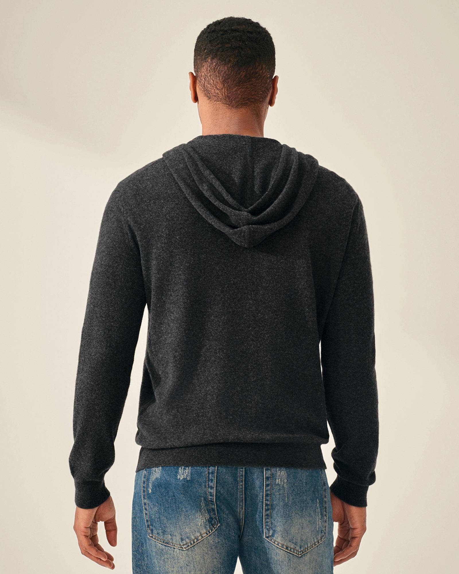 Men's 100% Pure Cashmere Zip Up Hoodie
