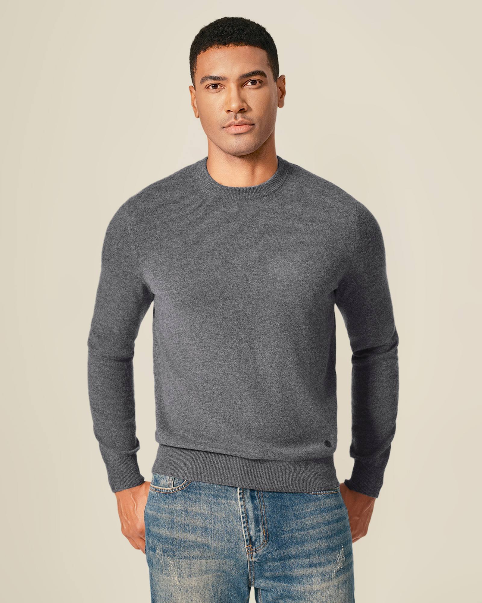 100% Luxe Cashmere Crew Neck Pullover Sweater