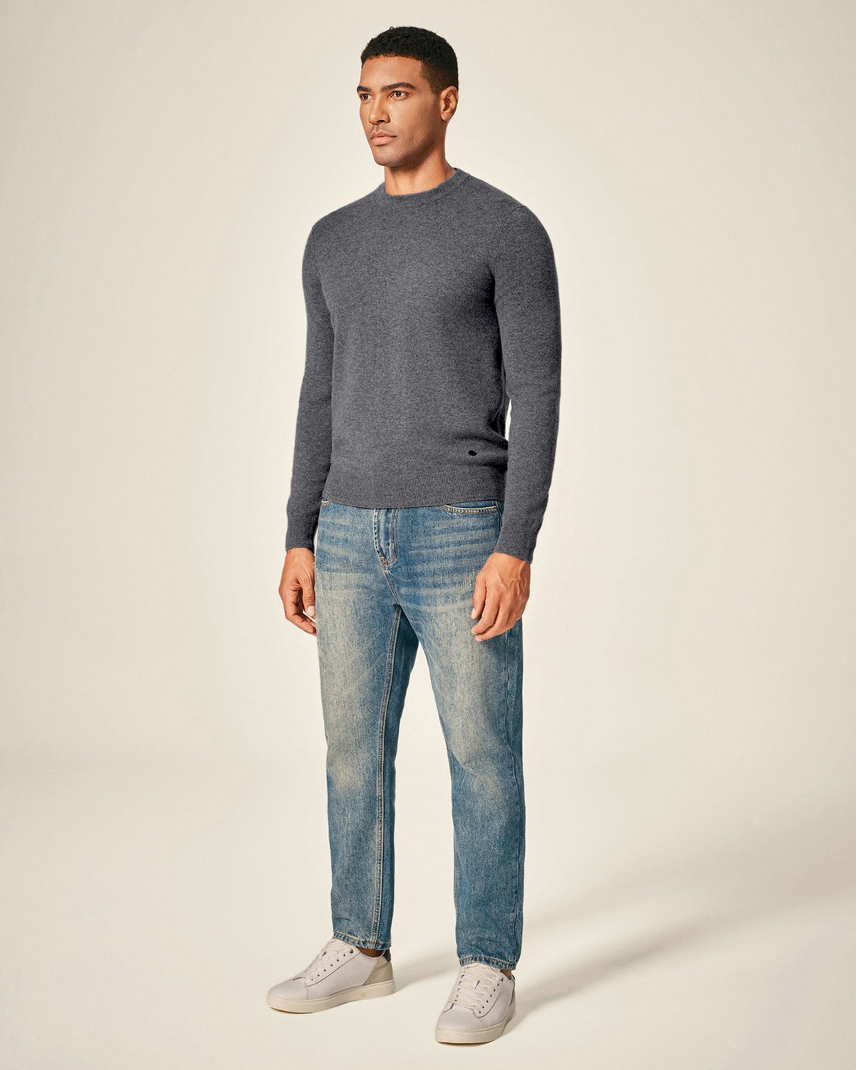 100% Luxe Cashmere Crew Neck Pullover Sweater