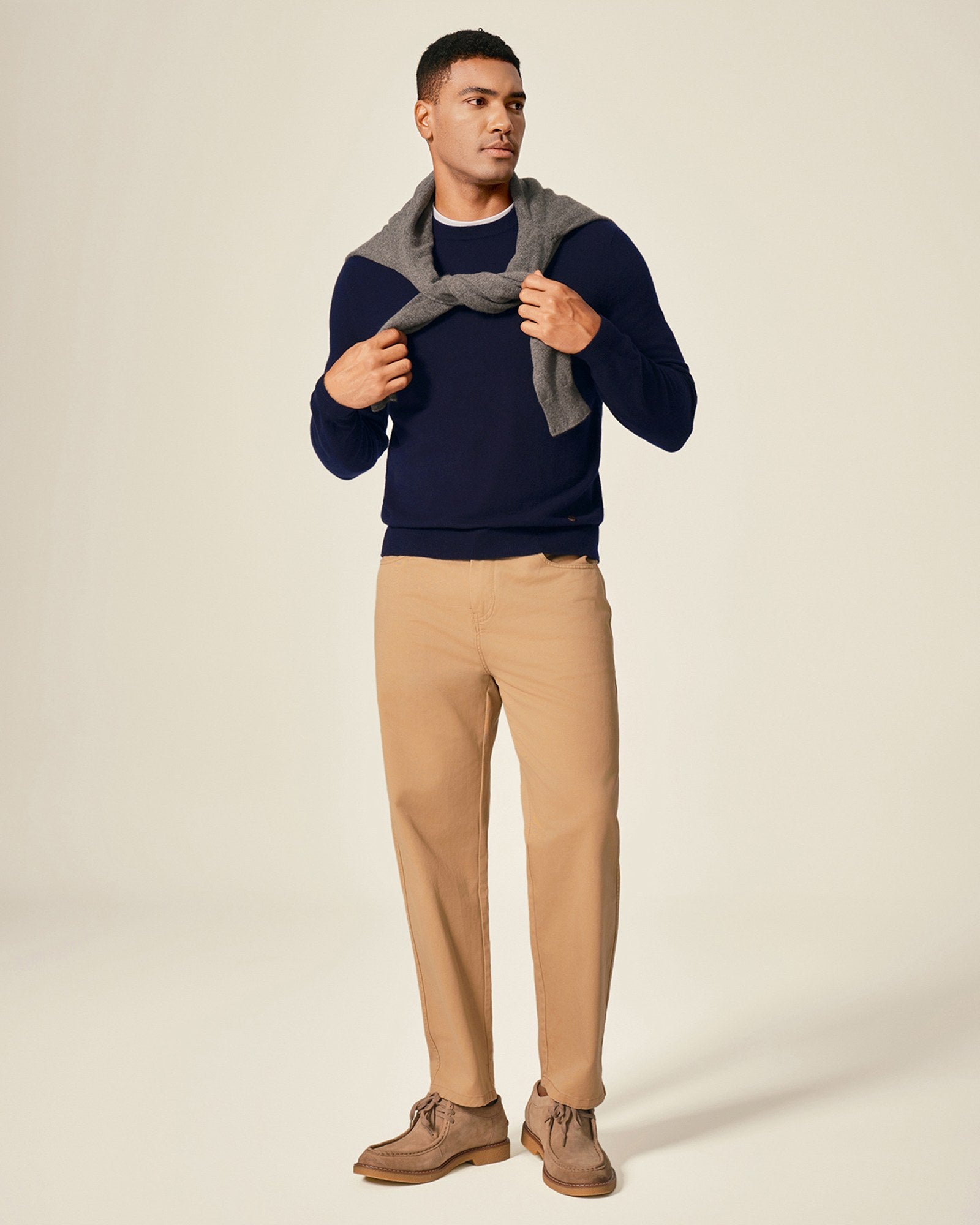 100% Luxe Cashmere Crew Neck Pullover Sweater