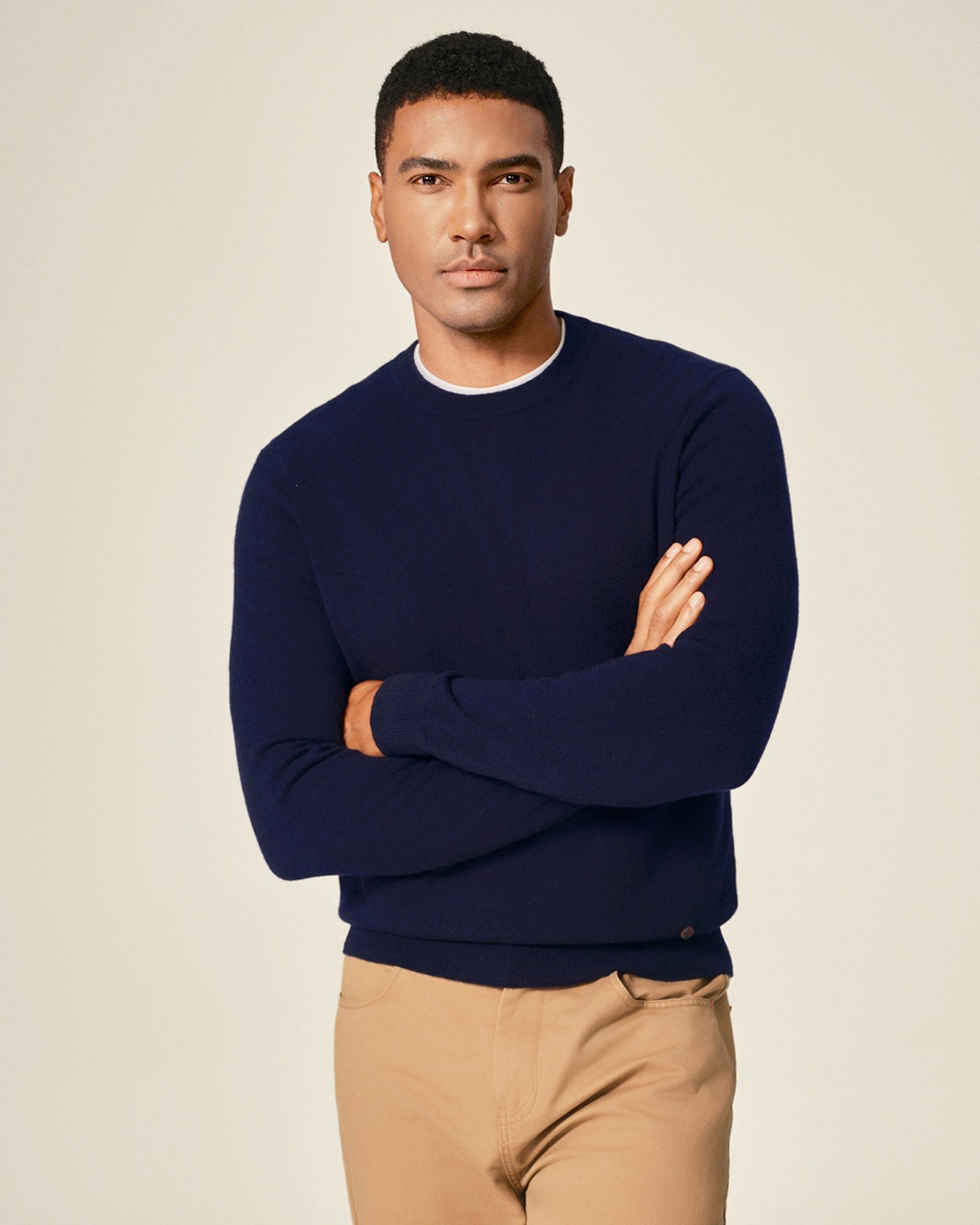 Men's 100% Pure Cashmere Crew Neck Pullover Sweater