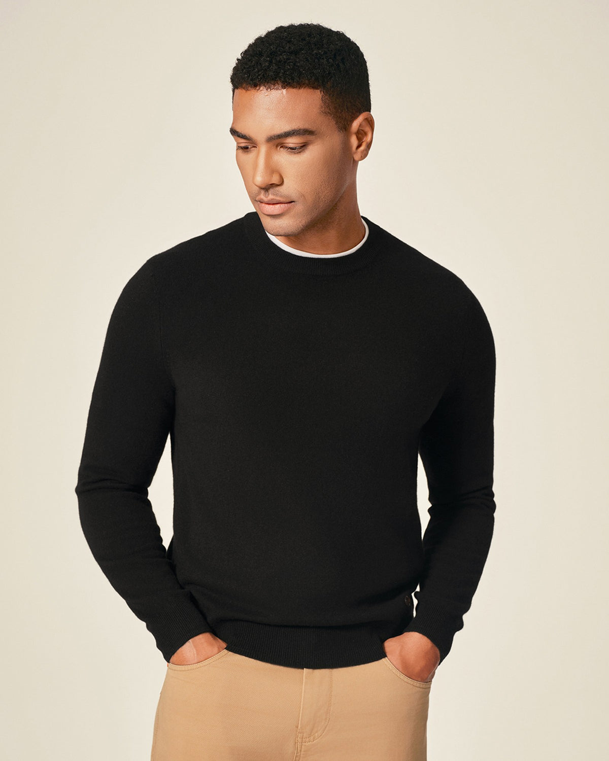 100% Luxe Cashmere Crew Neck Pullover Sweater