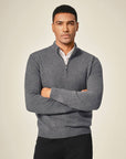 Men's Pure Cashmere Quarter Zip Sweater