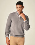 Men's Pure Cashmere Quarter Zip Sweater