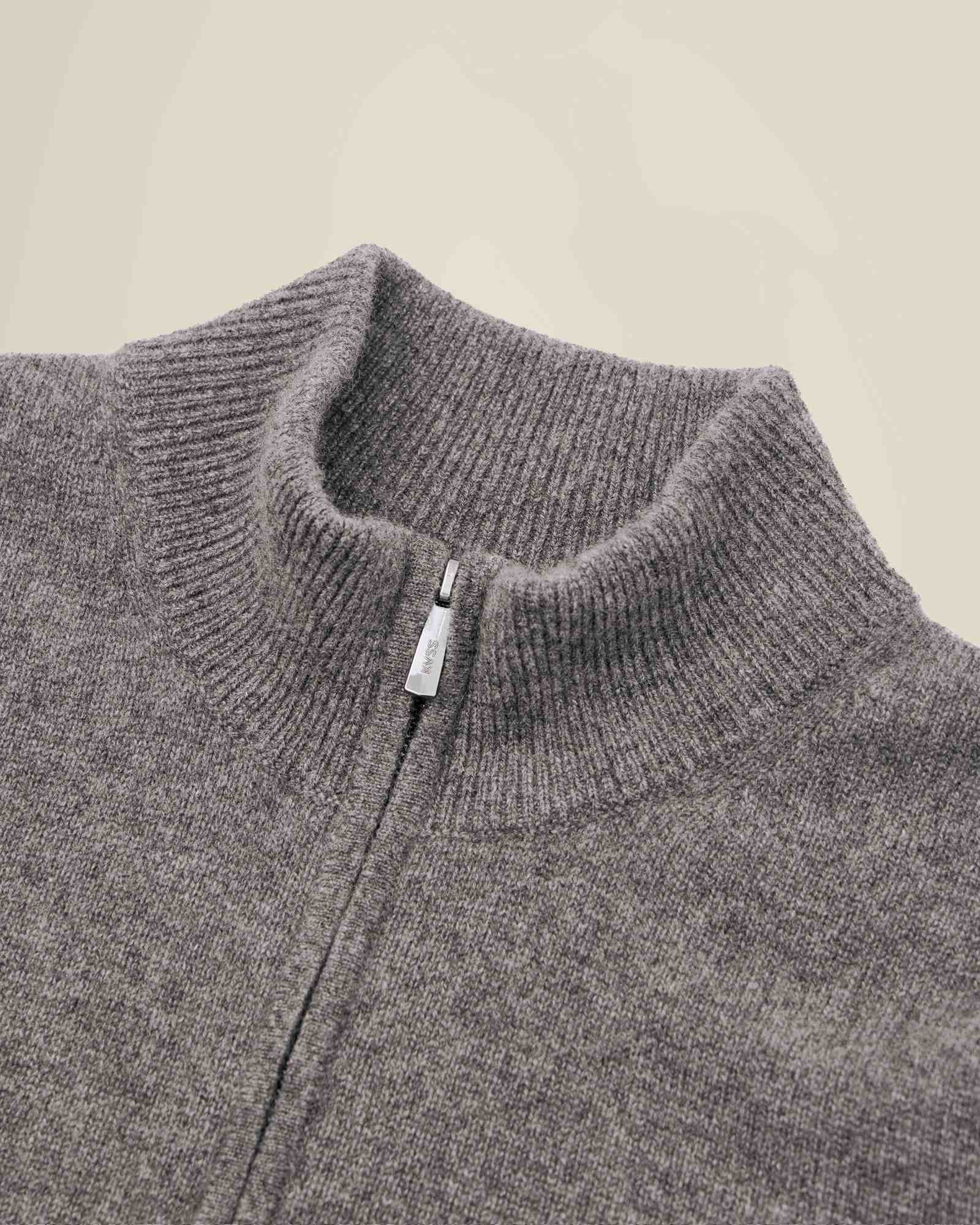 Men's Pure Cashmere Quarter Zip Sweater